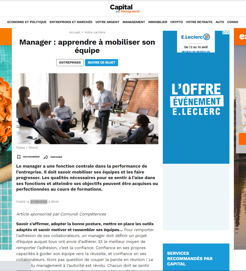 Manager : apprendre à mobiliser son équipe